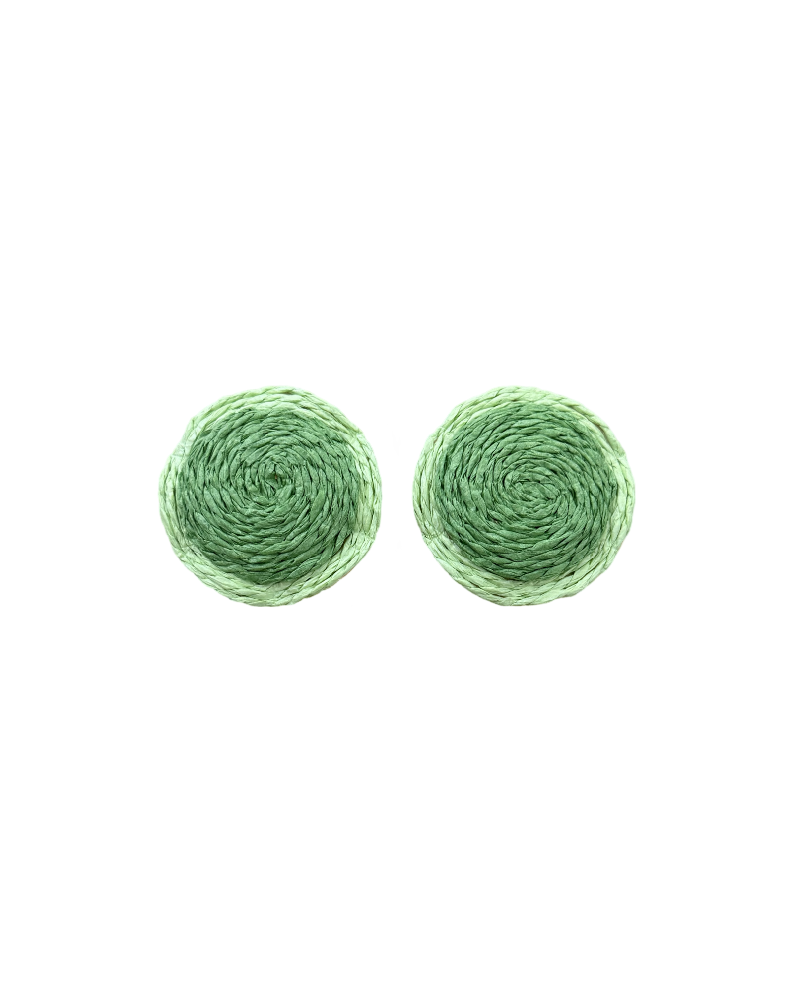 Raffia Round Earrings
