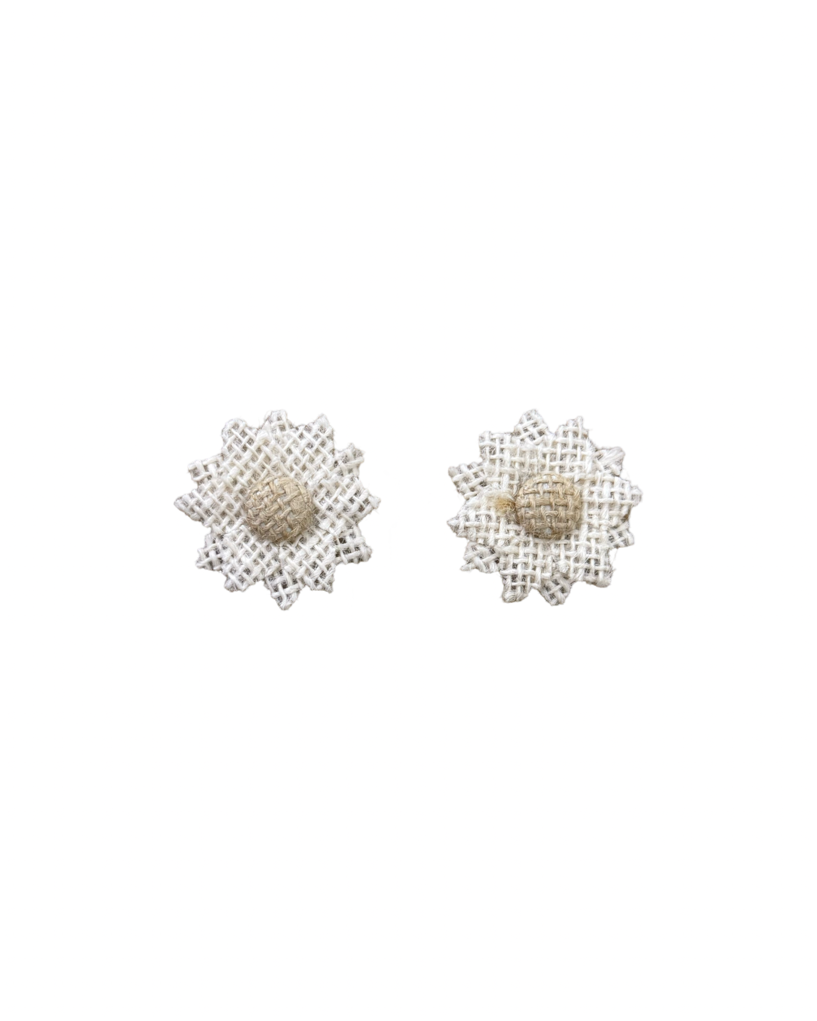 Raffia Flower Earrings