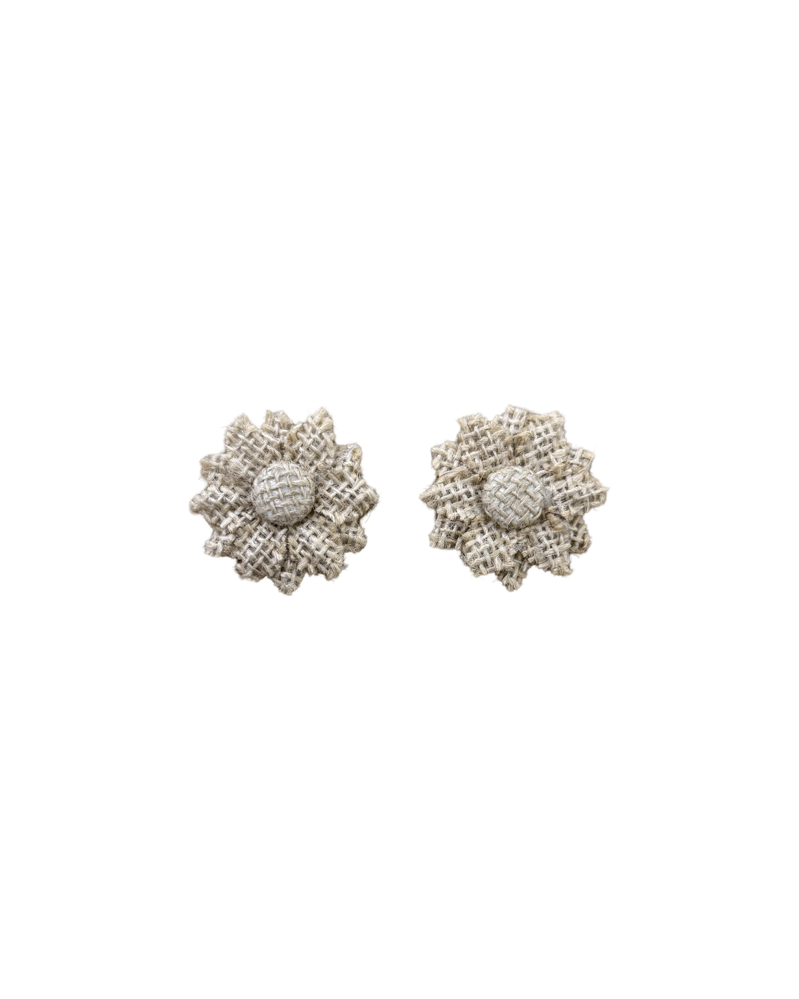 Raffia Flower Earrings