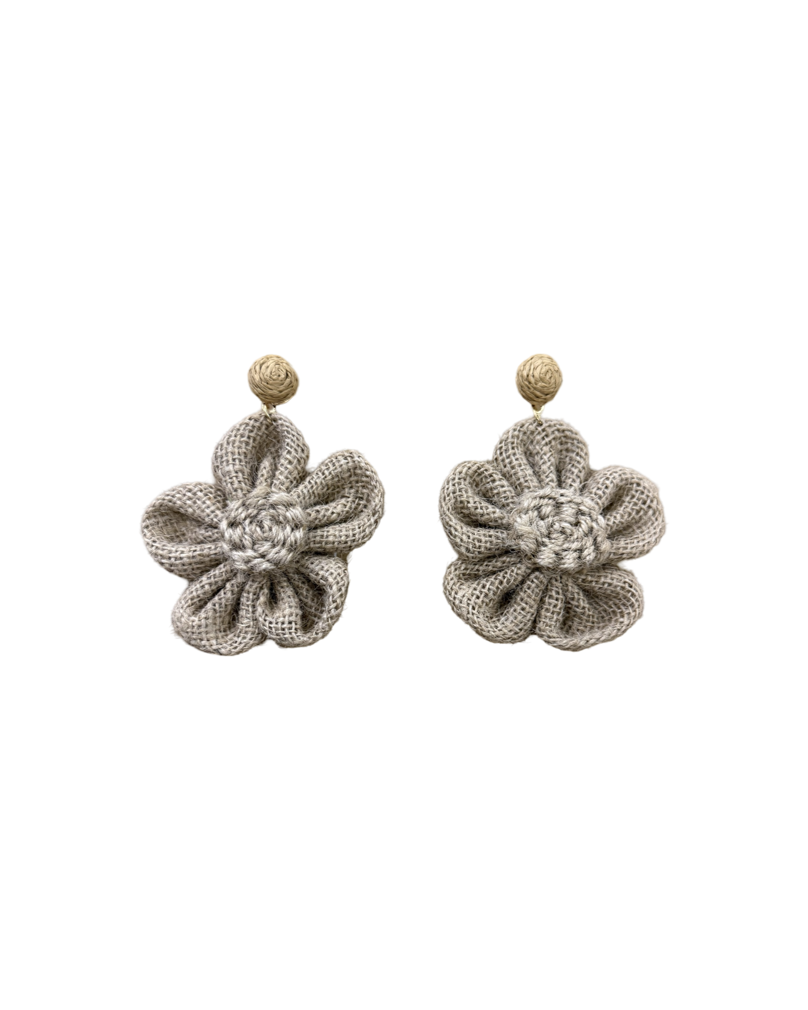 Raffia Maxi Flower Earrings