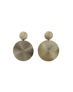 Double Round Disc Earrings