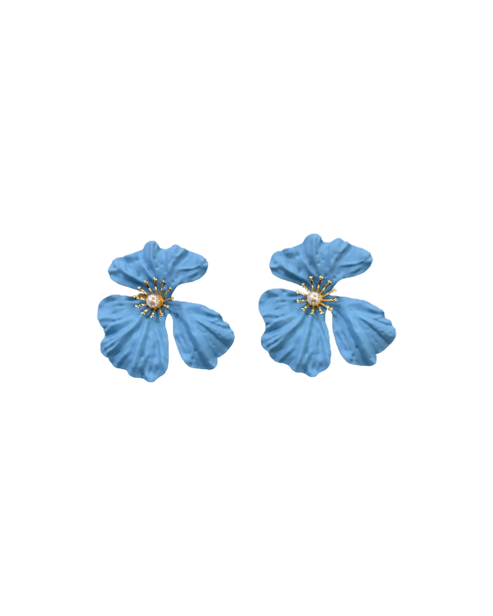 Faux Pearl Flower Earrings