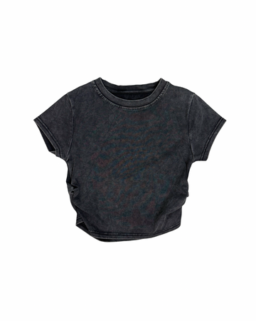Faded Gathered T-Shirt