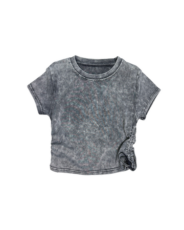 Faded Gathered T-Shirt