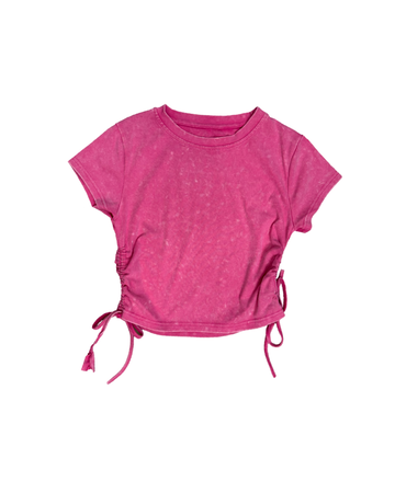 Faded Gathered T-Shirt