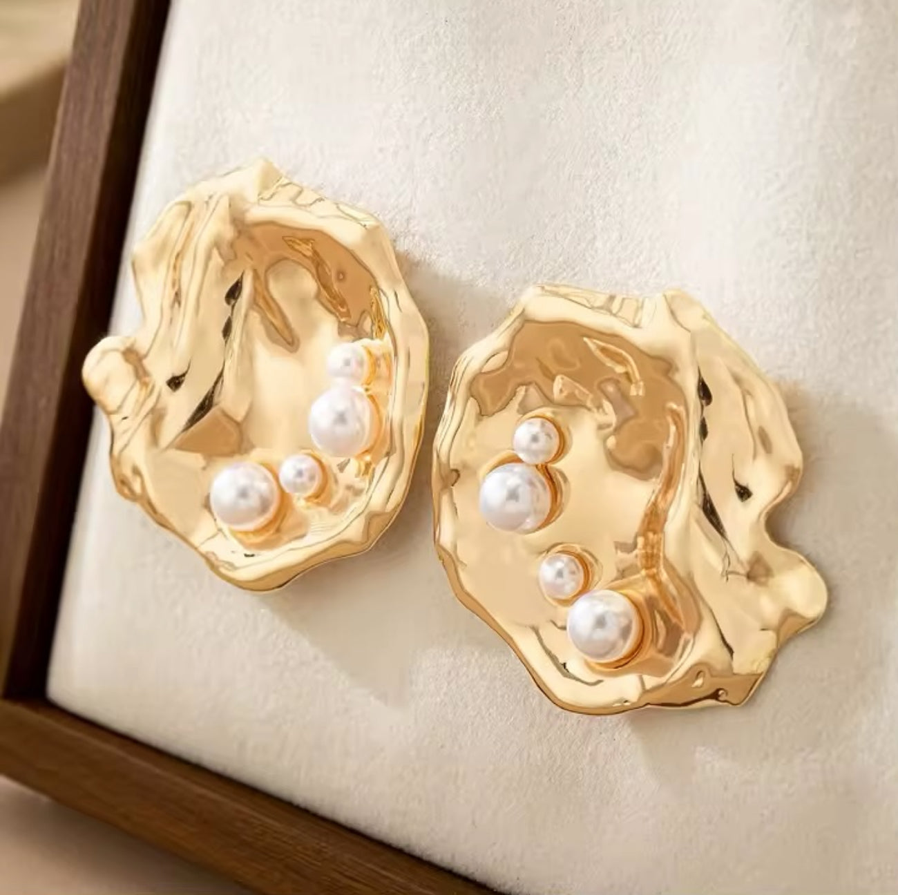 Faux Pearl Earrings