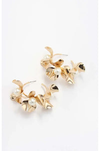 Flower Hoop Earrings
