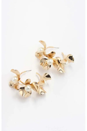 Flower Hoop Earrings
