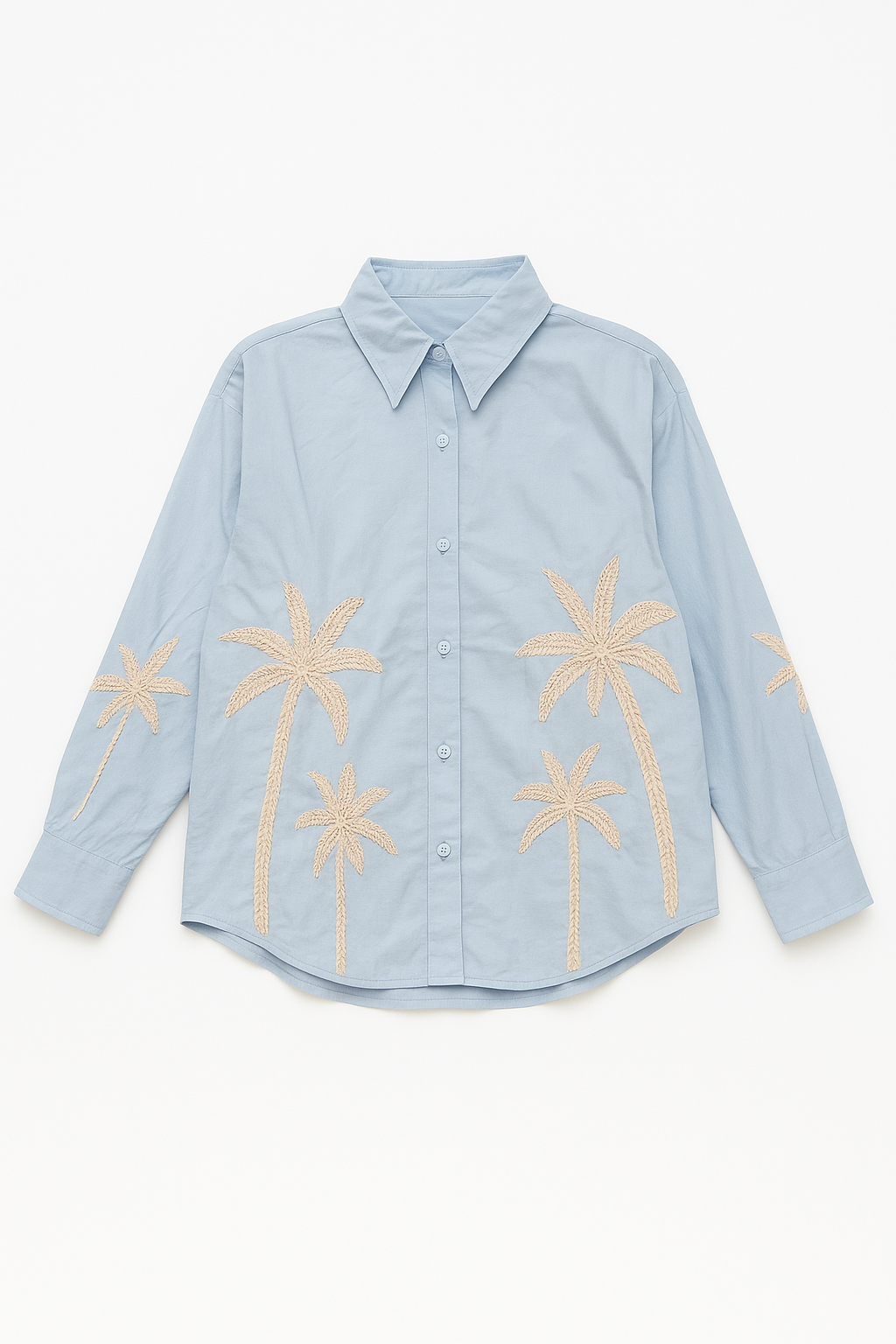 Embroidered Palm Tree Shirt