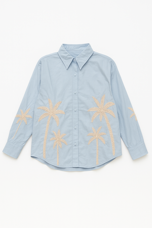 Embroidered Palm Tree Shirt