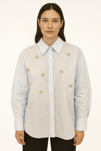 Long Sleeve Shirt with Rhinestones