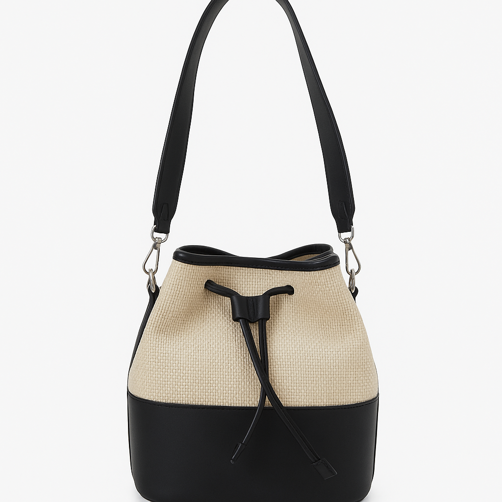 Contrast Bucket Shoulder Bag