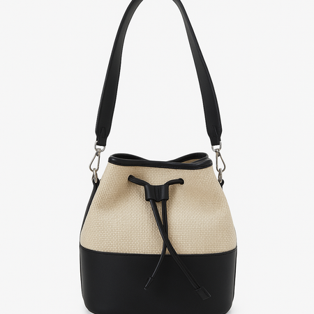 Contrast Bucket Shoulder Bag