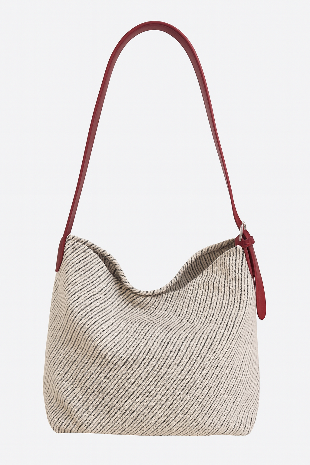 Striped Woven Shoulder Bag
