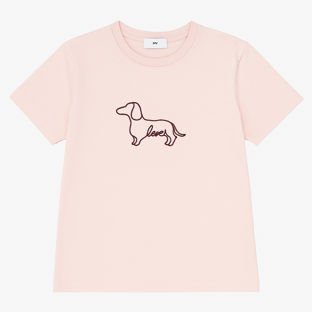 T-Shirt with Graphic Pup