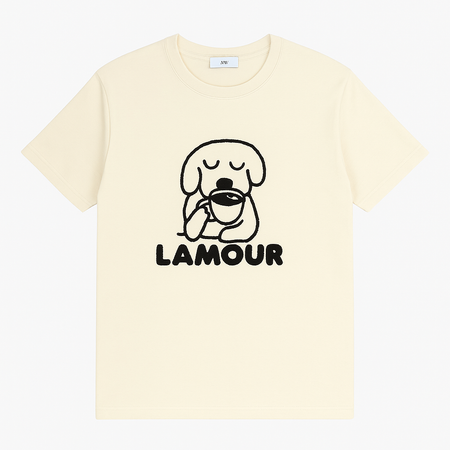 T-Shirt with Graphic Pup