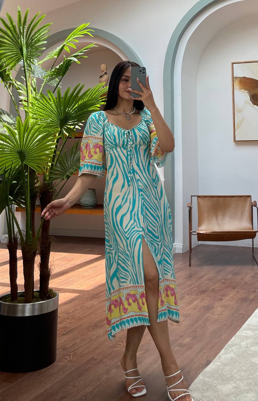 Printed Midi Dress