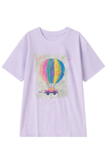 Hot Air Balloon Print Oversized T-Shirt