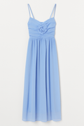 Midi Dress With Raised Flower