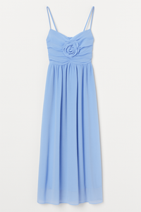 Midi Dress With Raised Flower