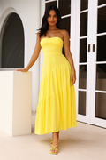Strapless Linen Dress