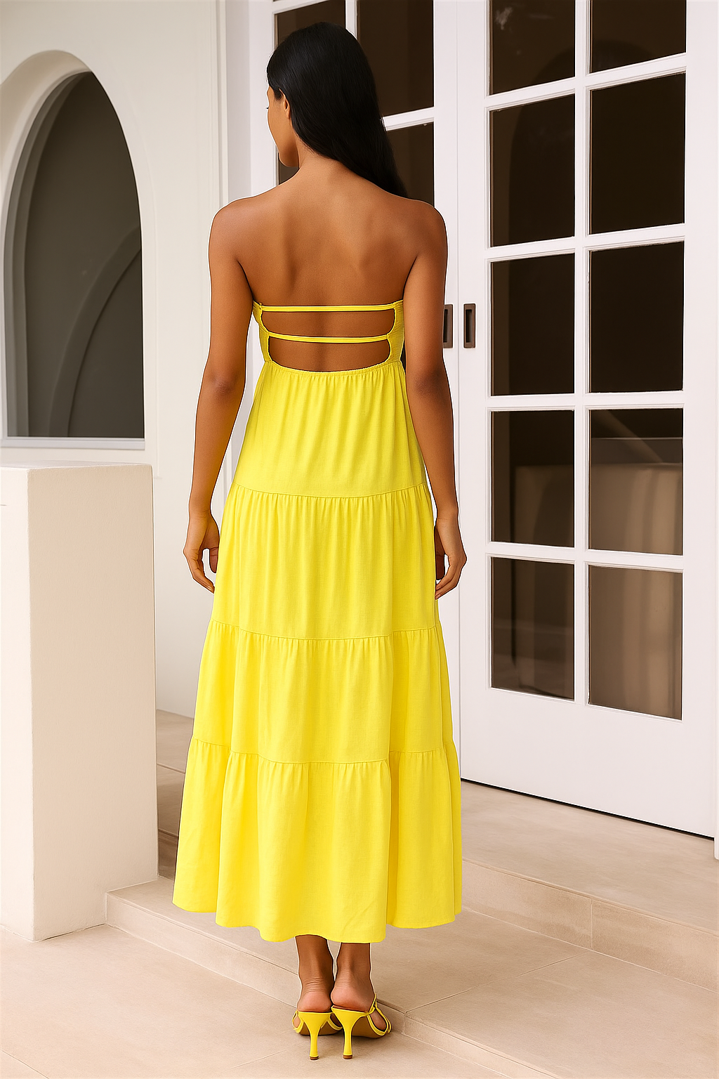 Strapless Linen Dress