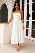 Strapless Linen Dress