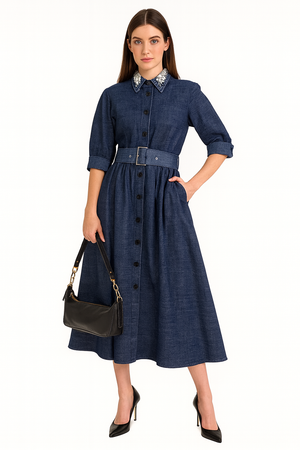 Midi Denim Dress