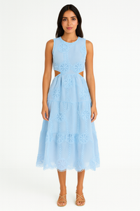 Embroidery Midi Dress