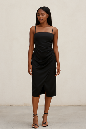 Satin Midi Dress