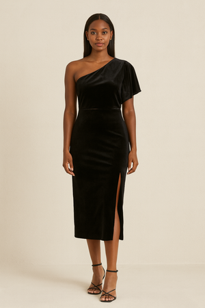 Ruffled Midi Dress