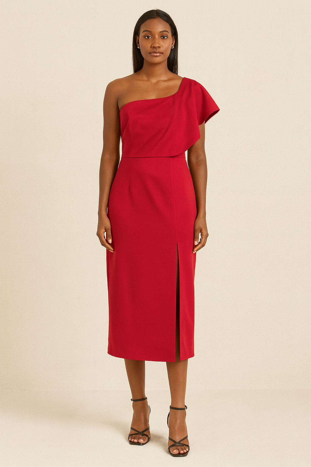 Ruffled Midi Dress