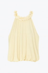 Raised Floral Balloon Top