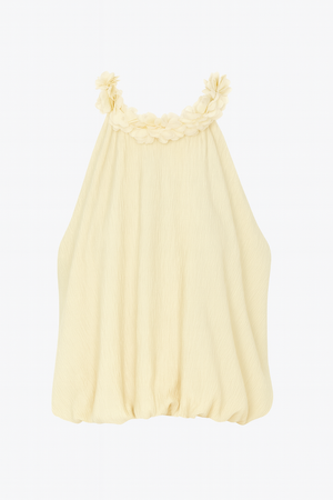Raised Floral Balloon Top