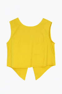 Linen Top With Open Back
