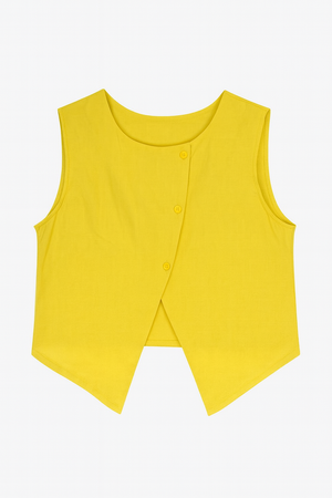 Linen Top With Open Back