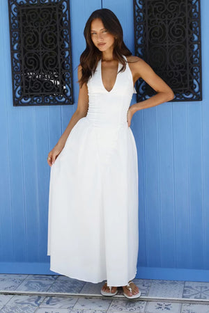 Halter Neck Long Dress