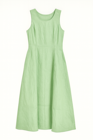 Linen Midi Dress with Pockets