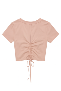 Cotton Basic Top with Open Back