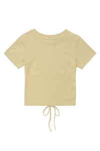 Cotton Basic Top with Open Back