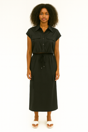 Cargo Set of Crop Top & Skirt