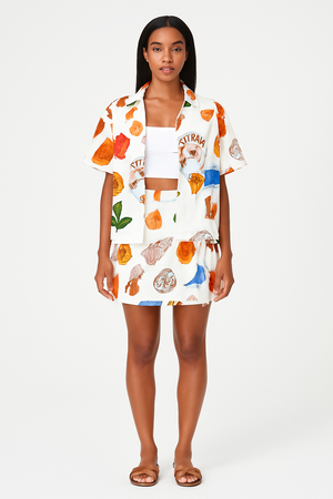 Set of Shells Printed Shirt & Skirt