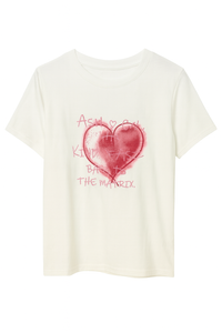 Heart Print T-Shirt