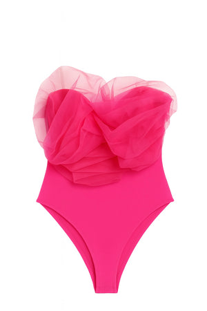 Strapless ruffled Bodysuit