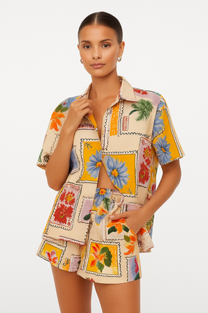 Hawaiian Print Set of Short and Shirt