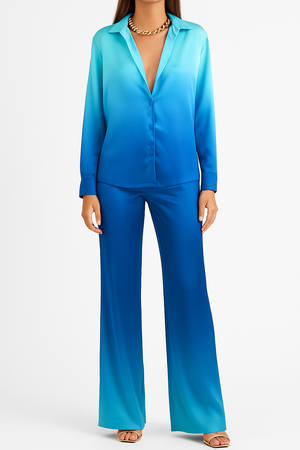 Satin Set of Shirt & Trouser