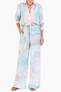 Satin Set Of Shirt & Trouser
