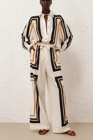 Satin Set Of Shirt & Trouser