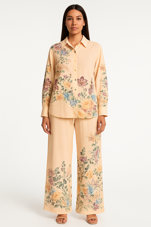 Floral Set Of Shirt & Trouser
