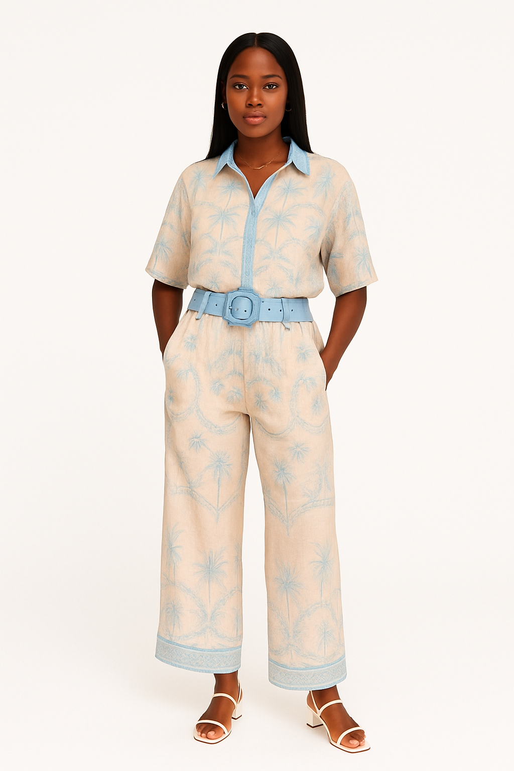 Printed Set Of Shirt & Trouser
